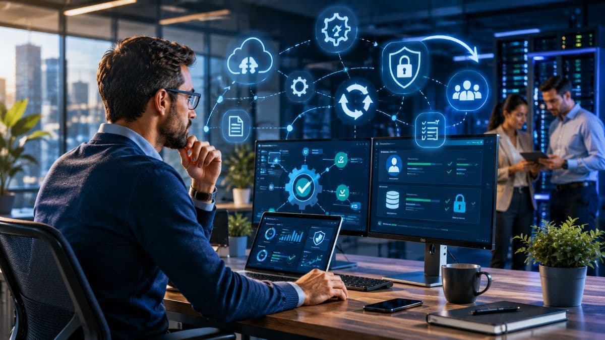IT administrator configuring automated workflow systems