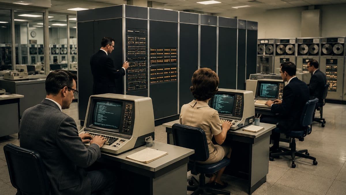 Early mainframe time sharing computer system