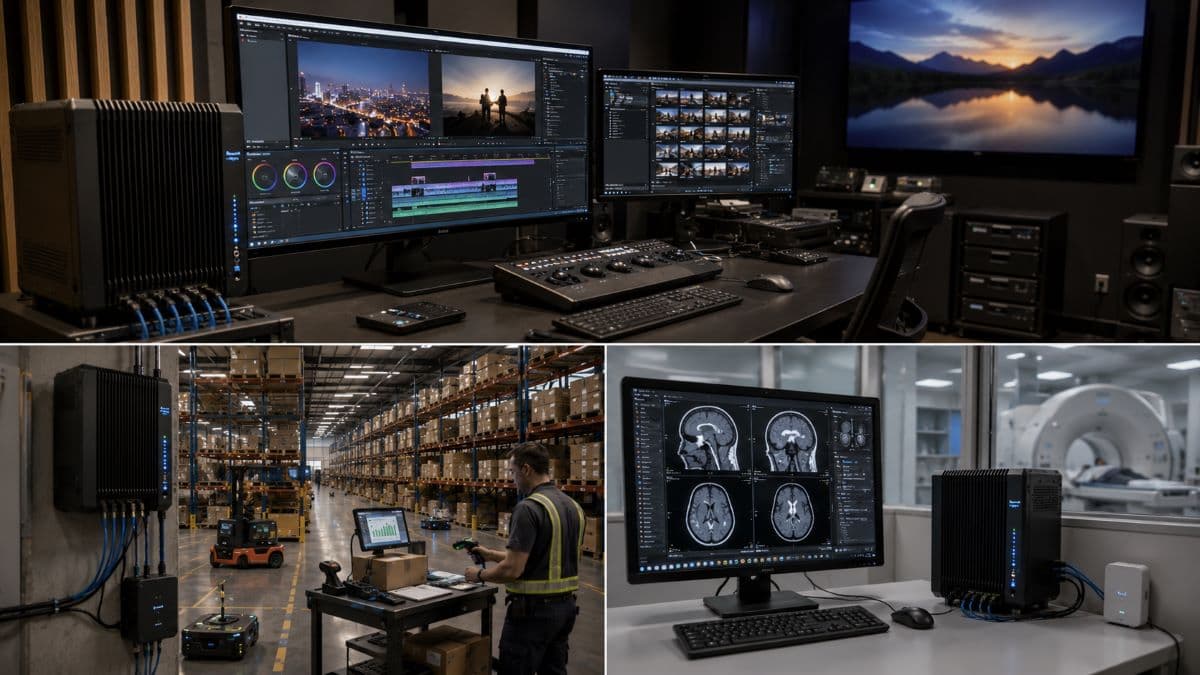 Edge computing across media healthcare logistics