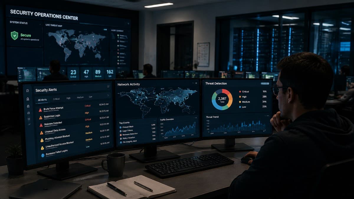 university security monitoring threat detection center