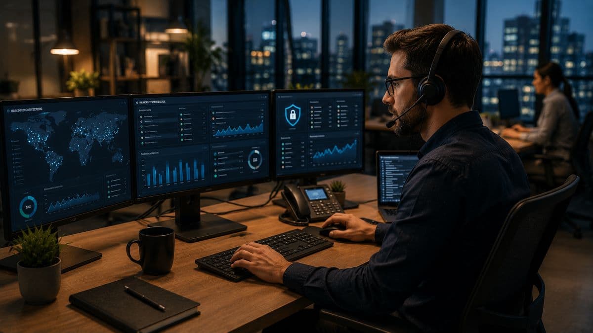 Continuous cybersecurity monitoring protecting business systems daily