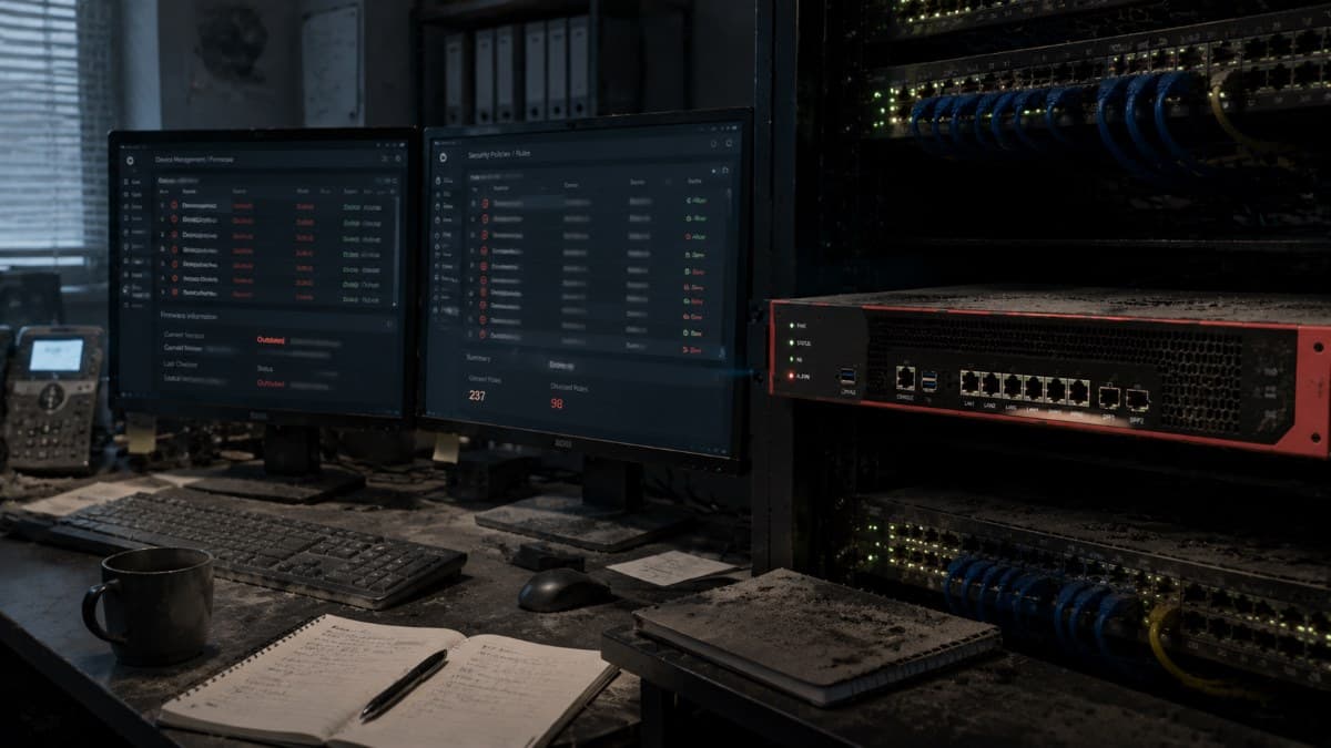 outdated firmware causes firewall security risks