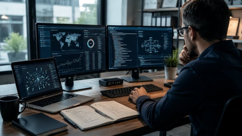 Cybersecurity expert analyzing penetration testing results report