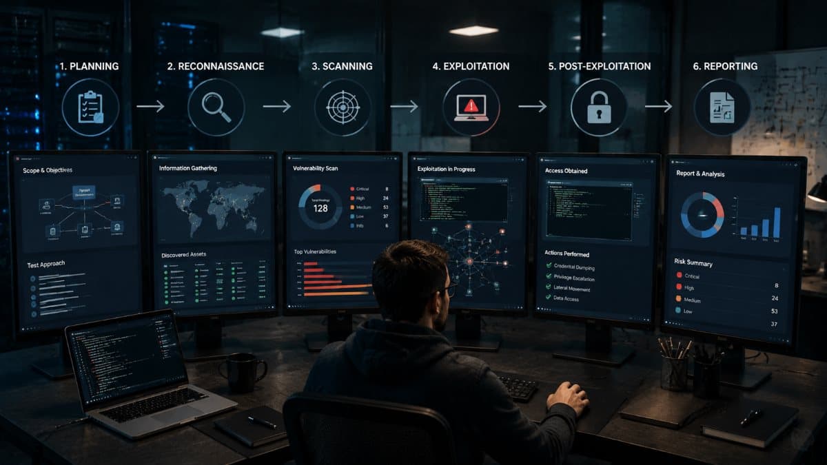 Penetration testing workflow process in security lab