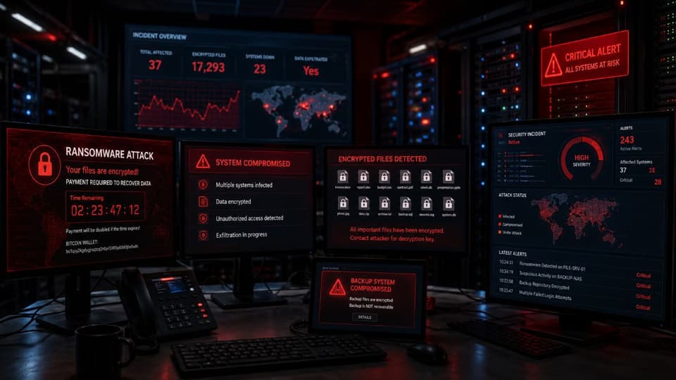 Ransomware attack affecting backup systems