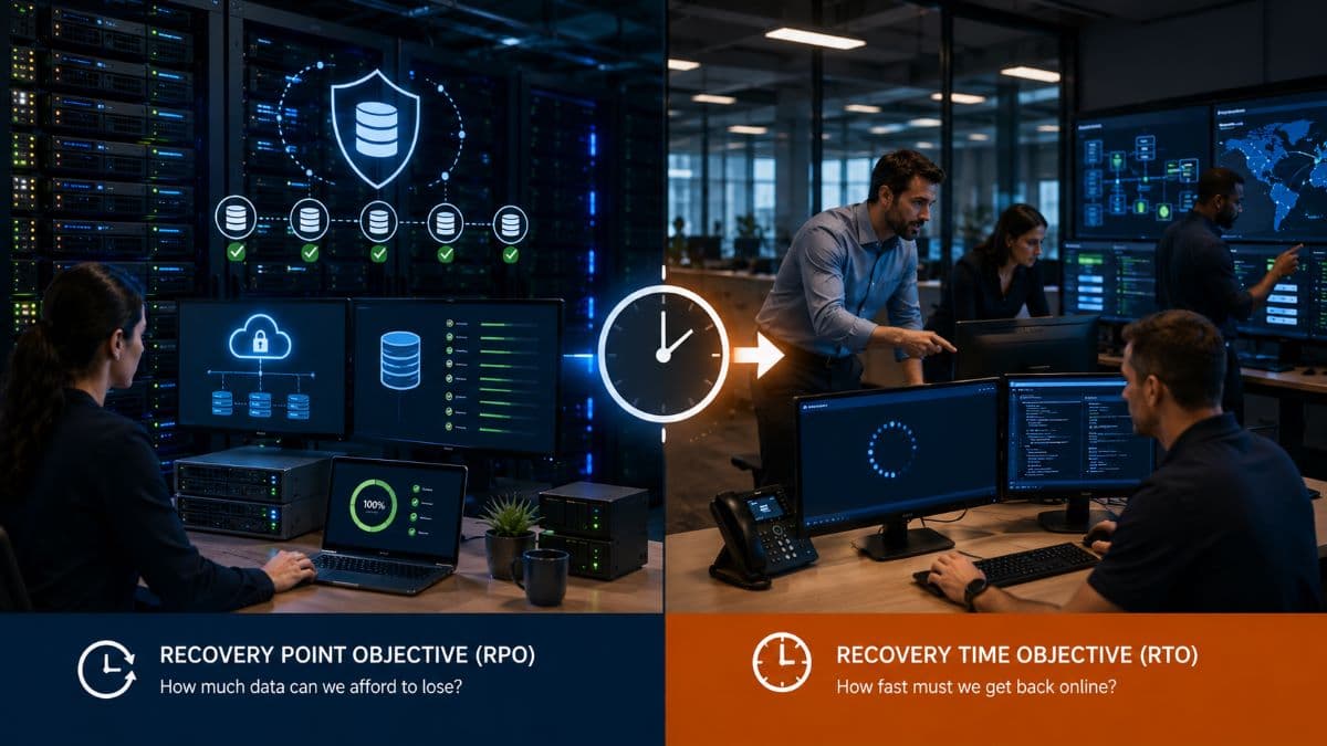 Comparing recovery point and recovery time objectives