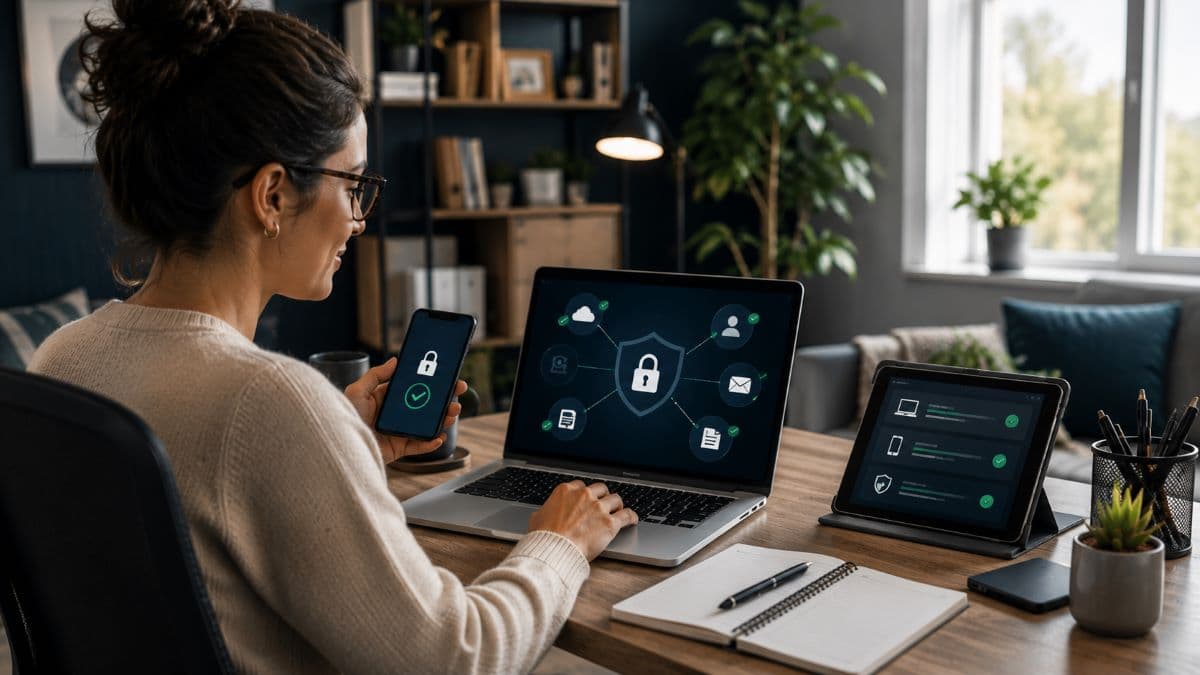 Remote employee using secure business authentication