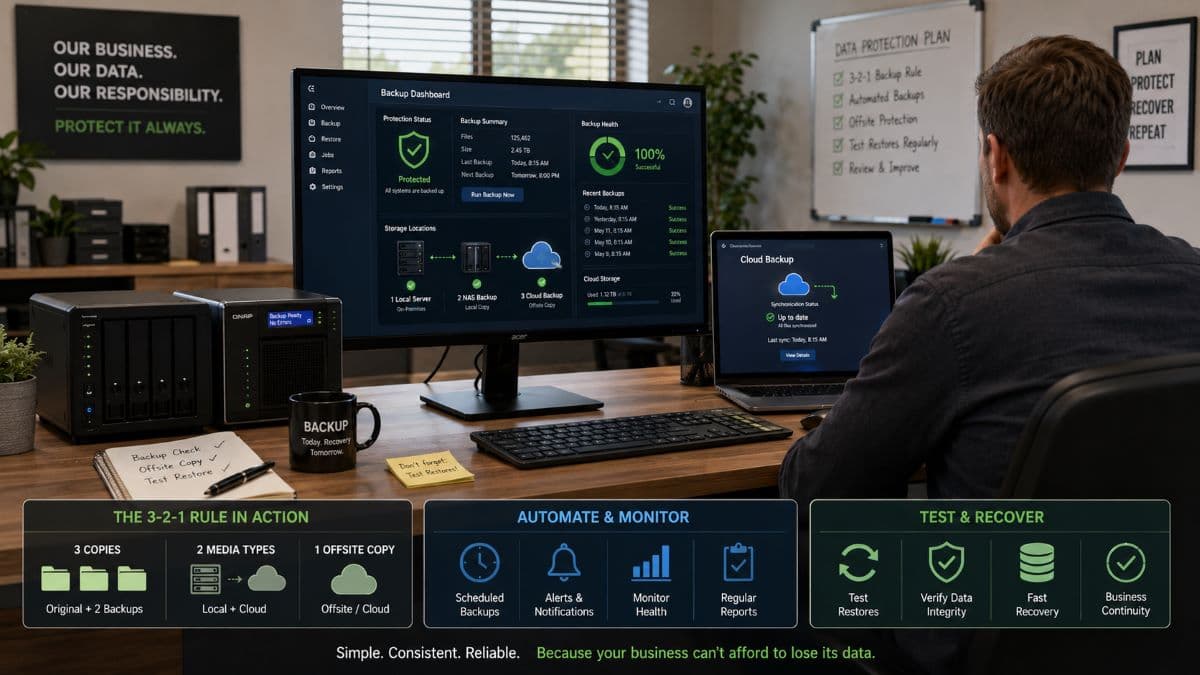 Small business backup strategy implementation