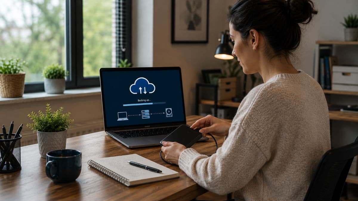 Small business owner planning practical cybersecurity improvements