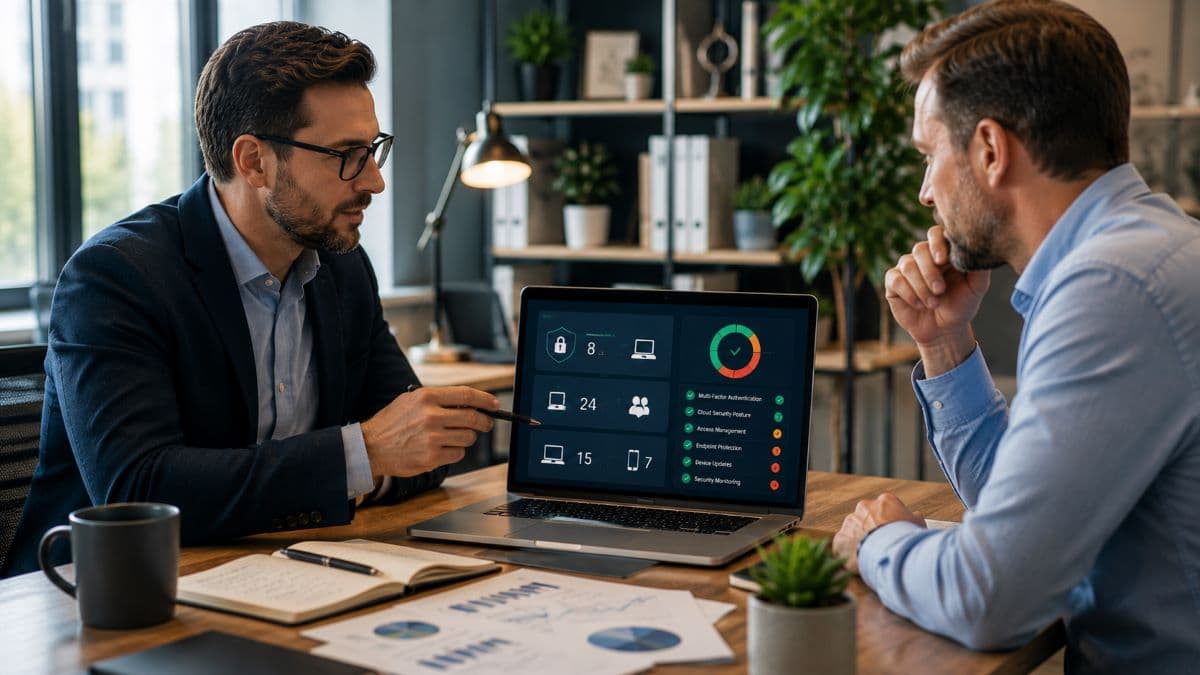 IT consultant reviewing verified security controls