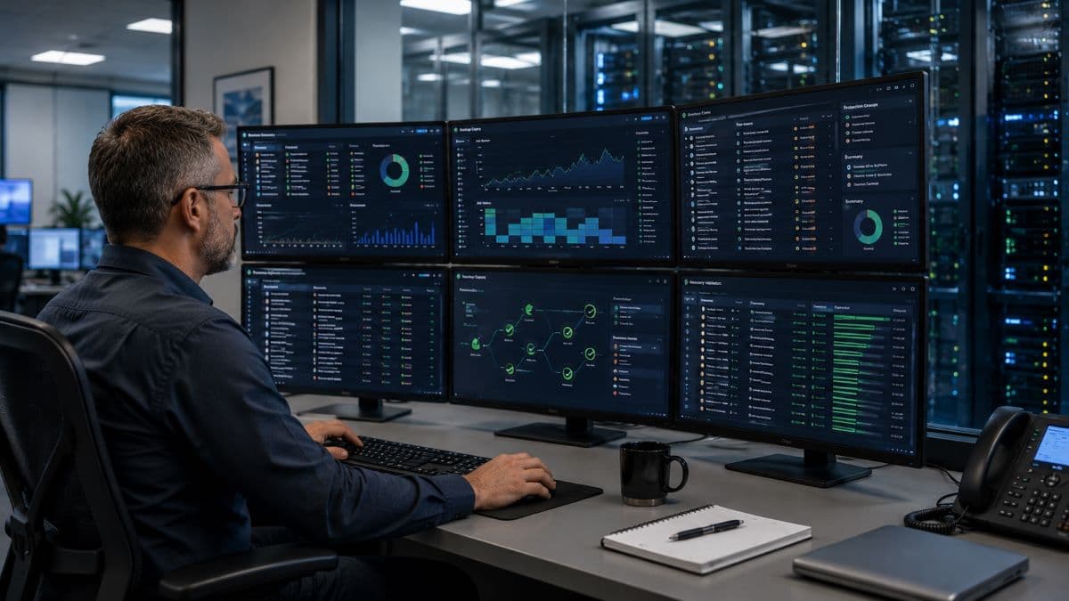 Administrator managing secure backup protection policies