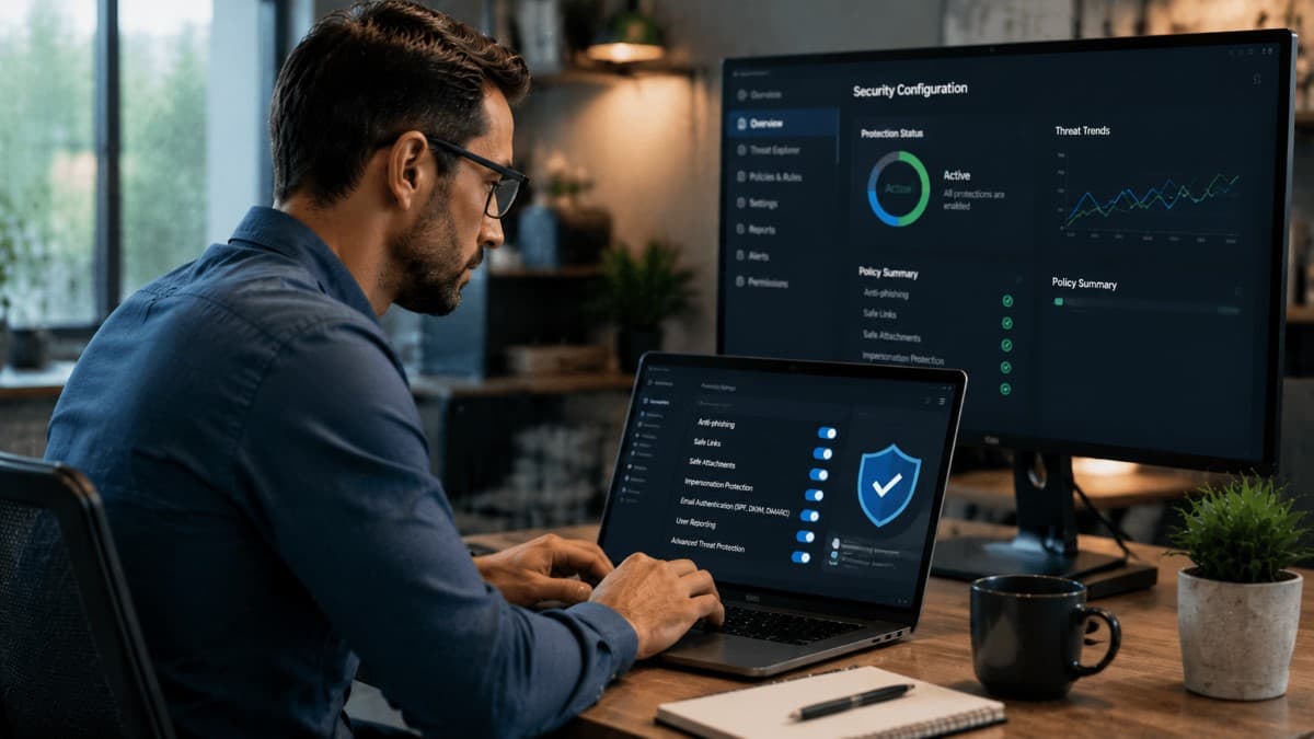 Administrator enabling advanced security protections
