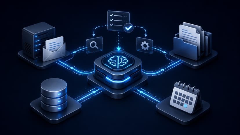 AI agent coordinating multi-step business workflow