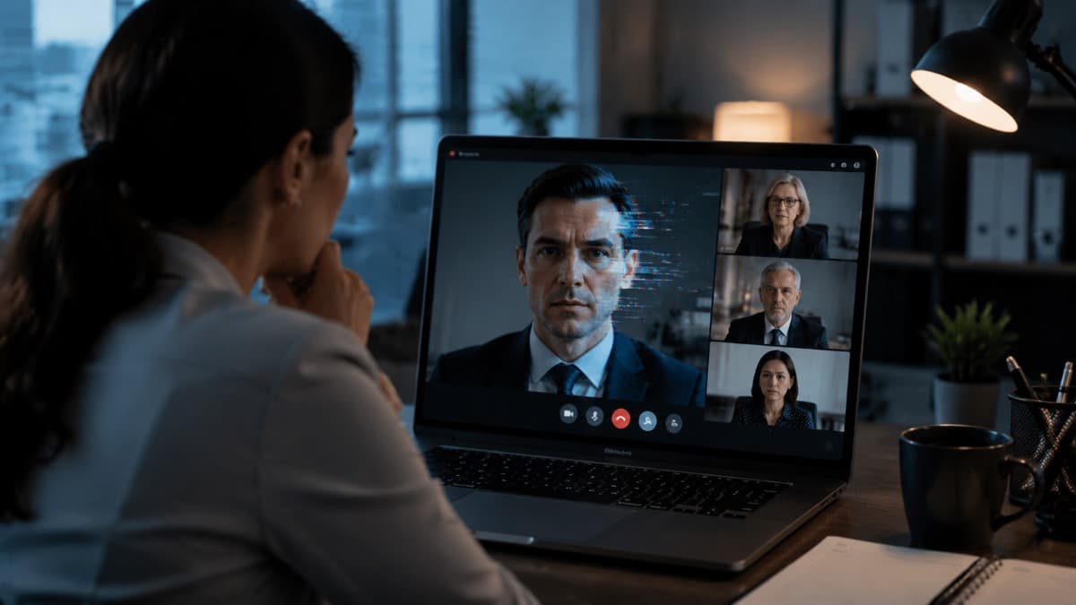 video call with suspicious manipulated identity presence