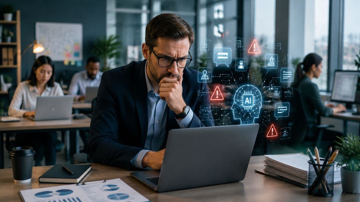 Business team discussing AI shadow risks