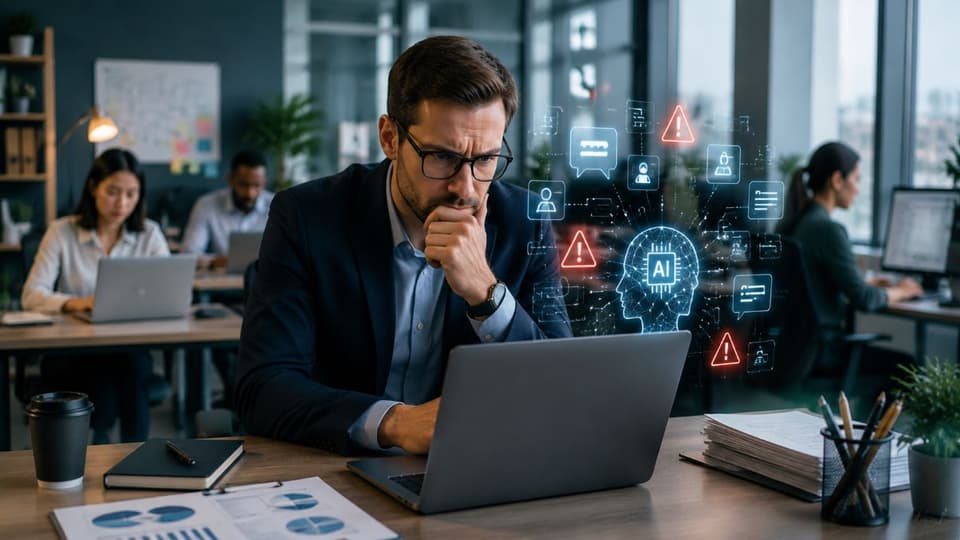 Business team discussing AI shadow risks