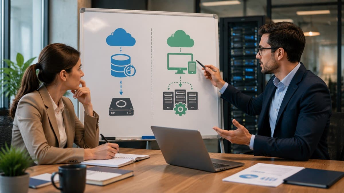 professionals comparing backup recovery solutions
