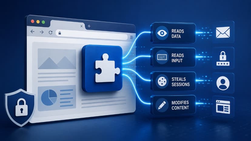 Browser extension accessing sensitive business browser data