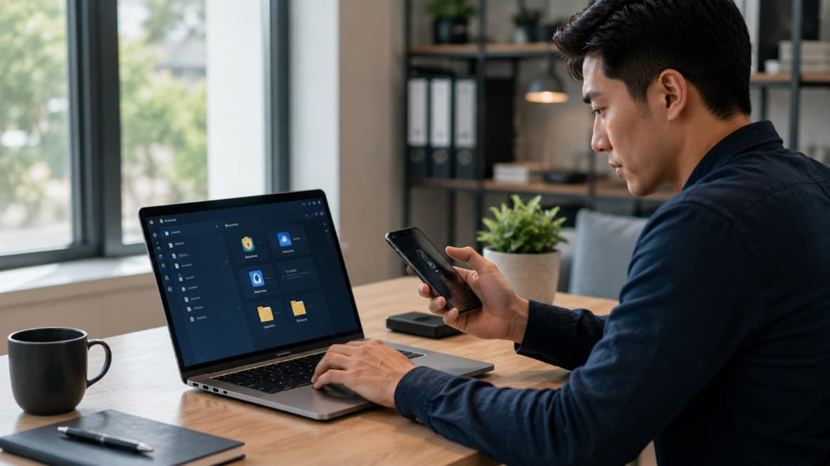 Employee securely using personal work devices