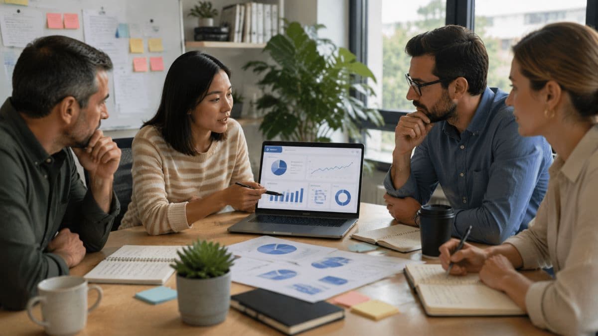 business team preparing chatbot launch