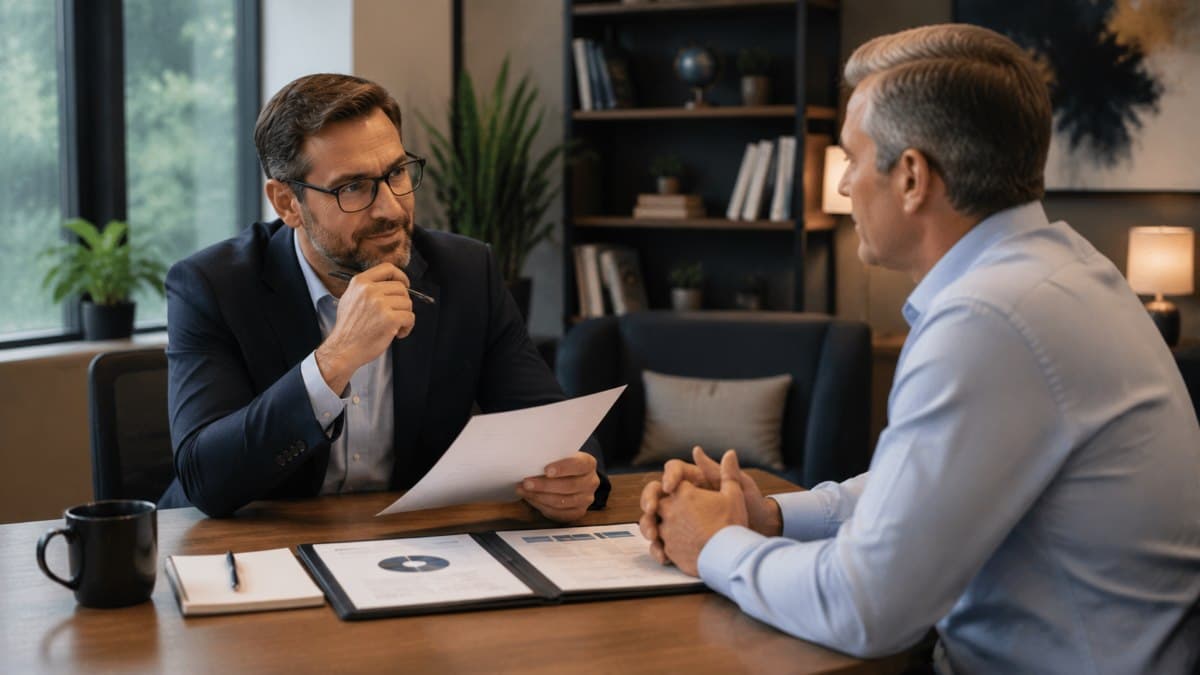 executive selecting security consultant partner