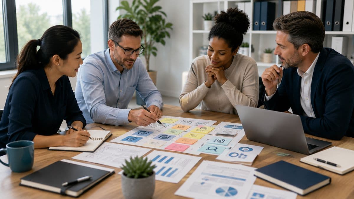 Small business team planning practical compliance roadmap
