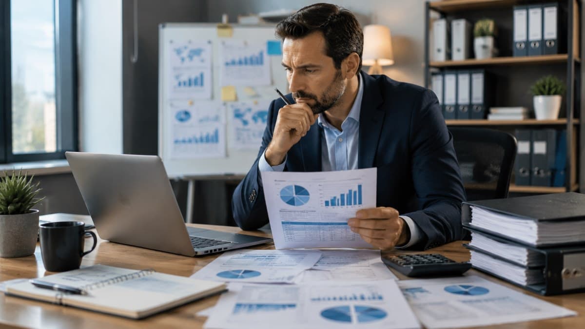Business owner analyzing cyber incident recovery costs