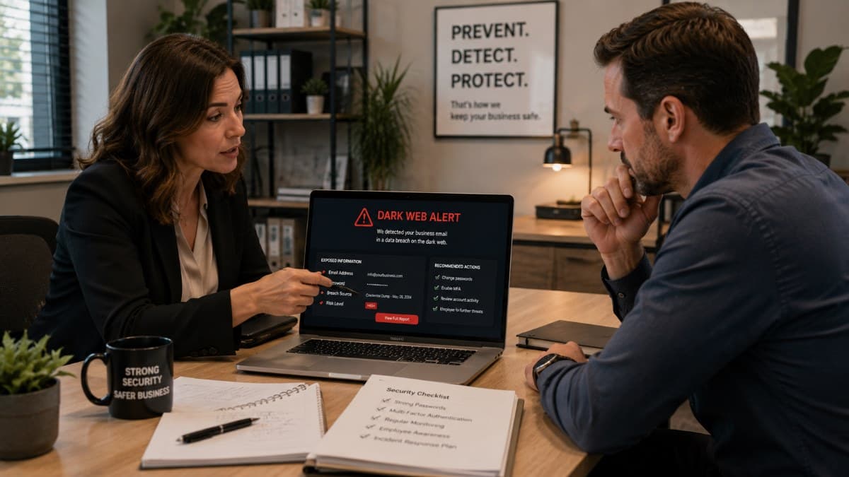 IT consultant explaining credential exposure risks