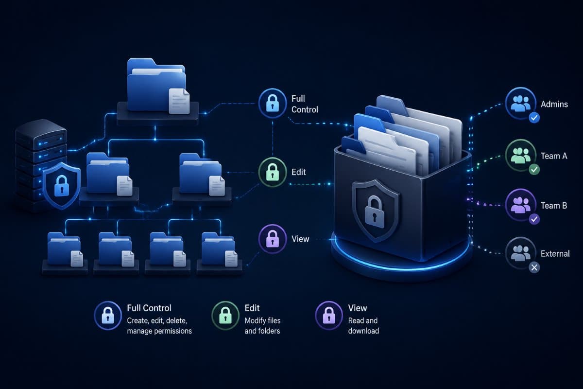 Enterprise document permission control structure