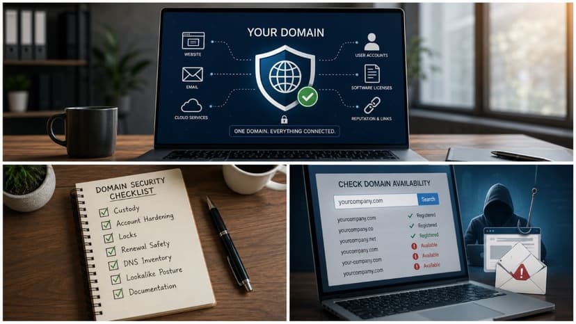 Business domain connecting website email and cloud services
