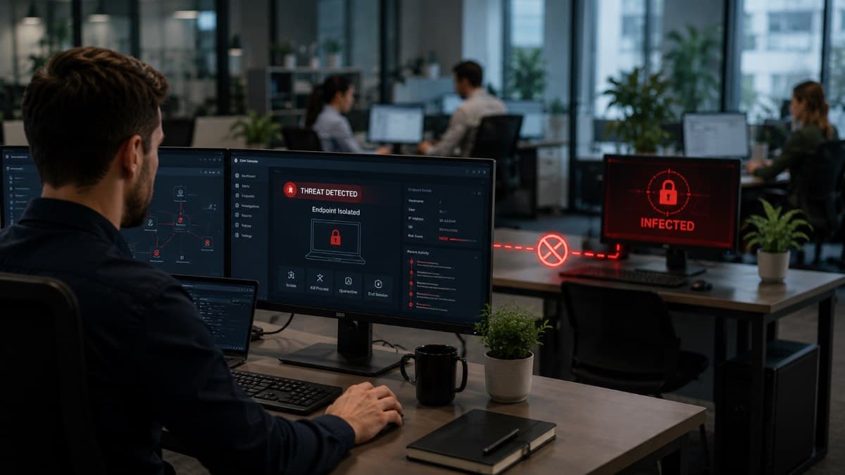 Remote endpoint isolation during active cyberattack response