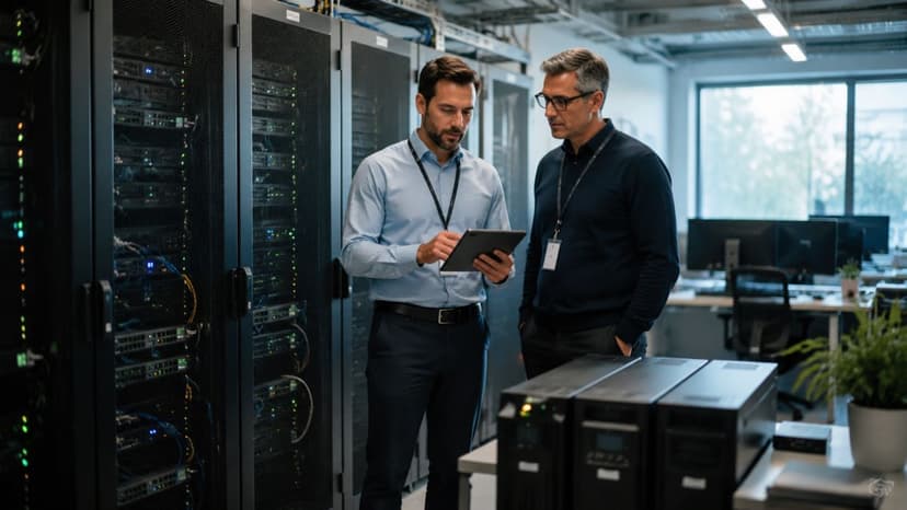 modern business infrastructure management server room