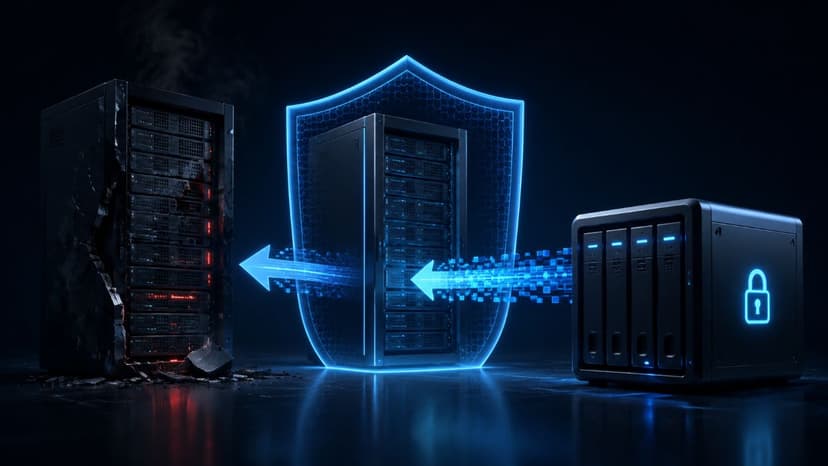 Disaster recovery system restoring critical data