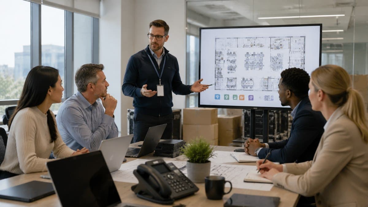 team planning office IT relocation responsibilities