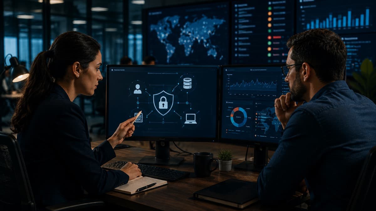 Security team reviewing temporary privileged access