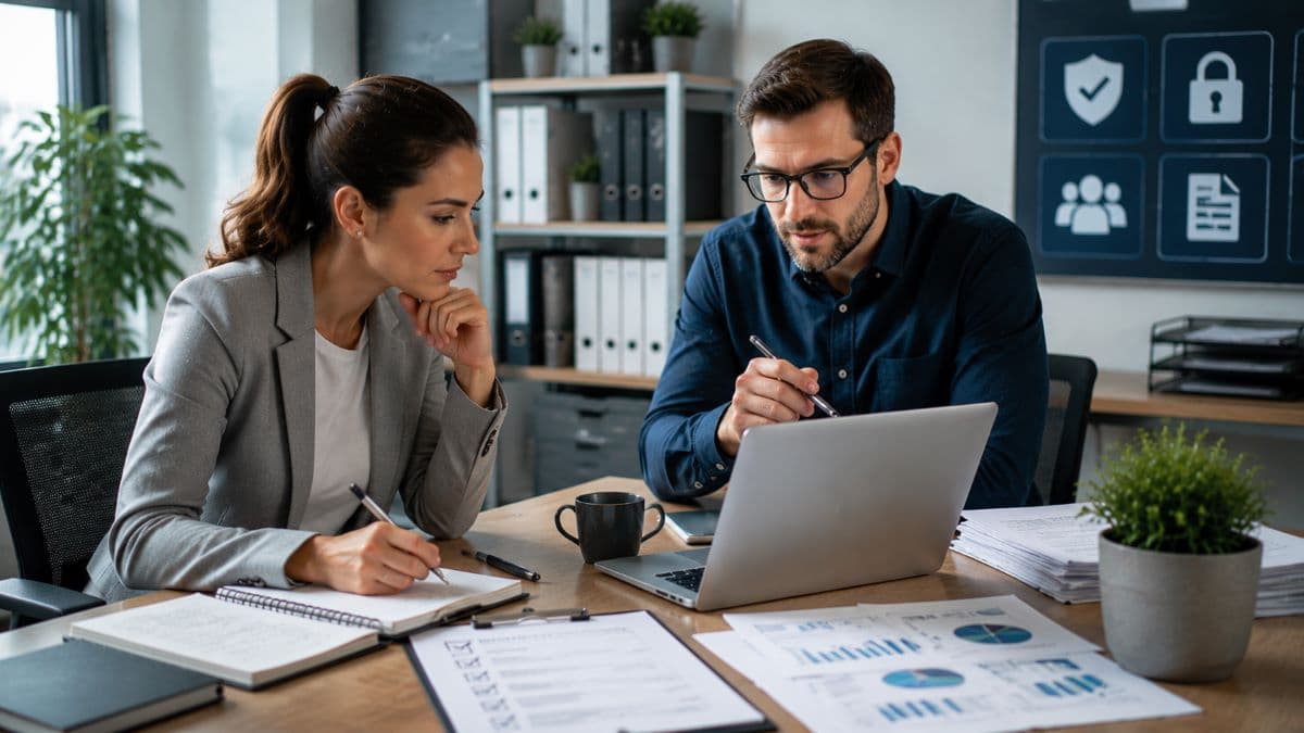 coworkers preparing AI adoption strategy
