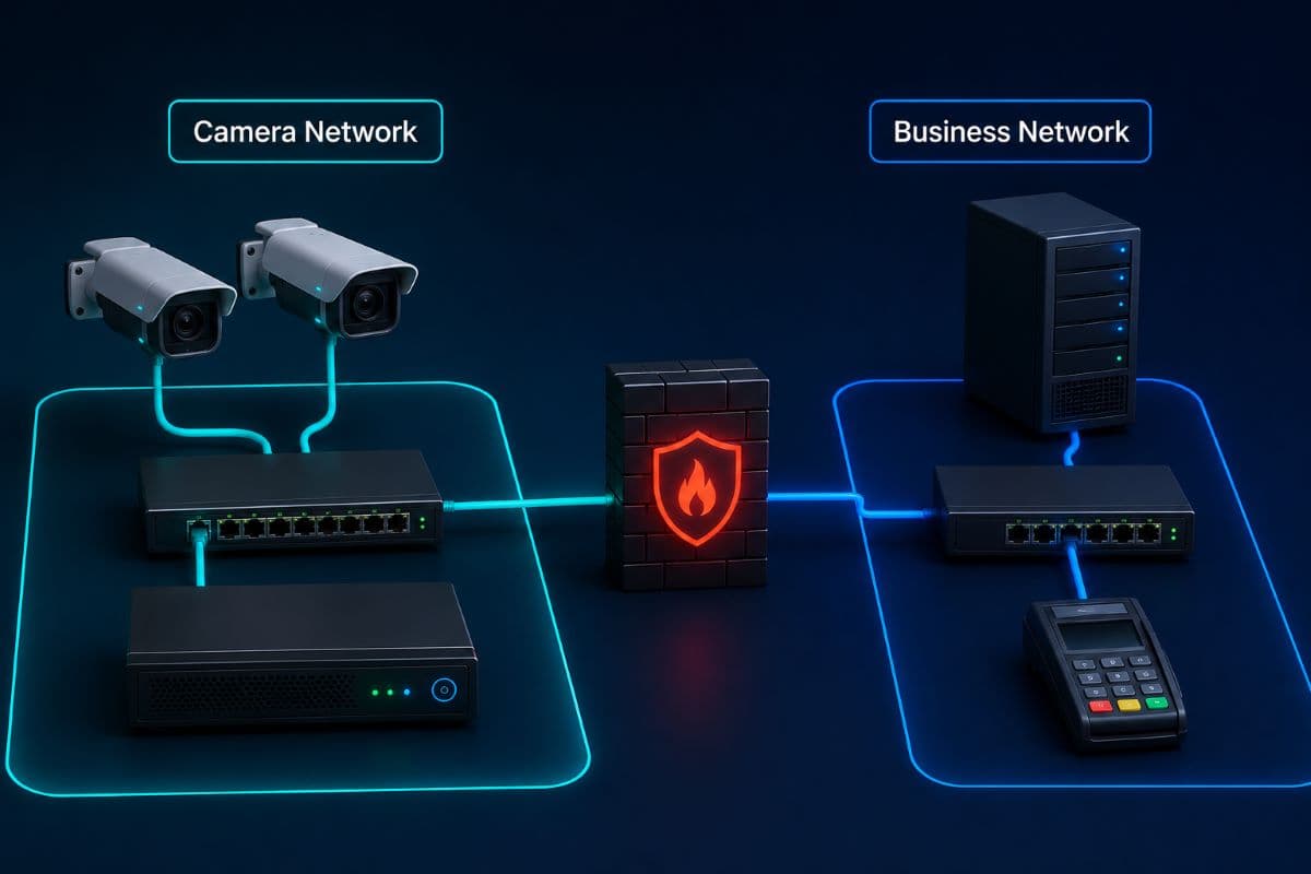 Segmented IP camera network architecture