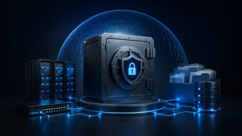 Secure nonprofit technology environment protecting sensitive organizational data with cybersecurity infrastructure