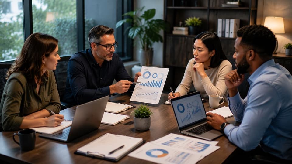 team conducting quarterly cloud cost review