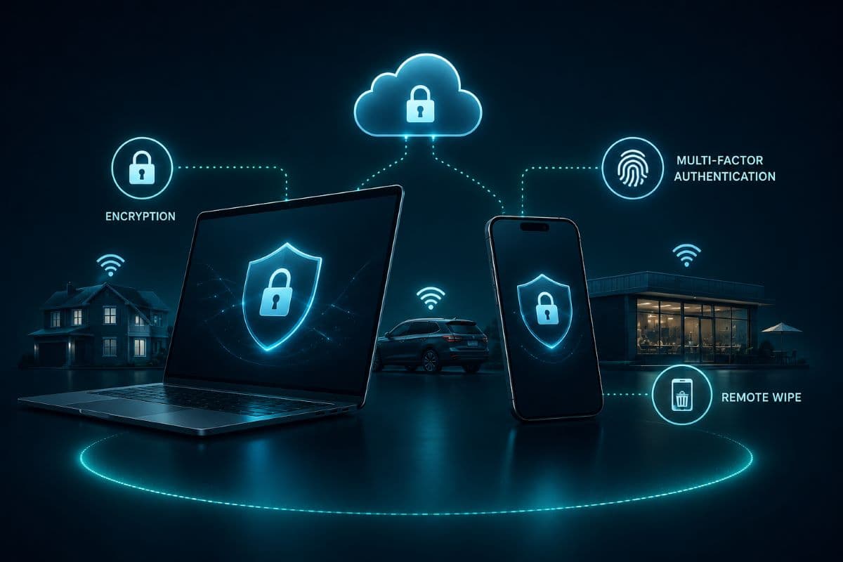 Secure mobile devices for real estate agents
