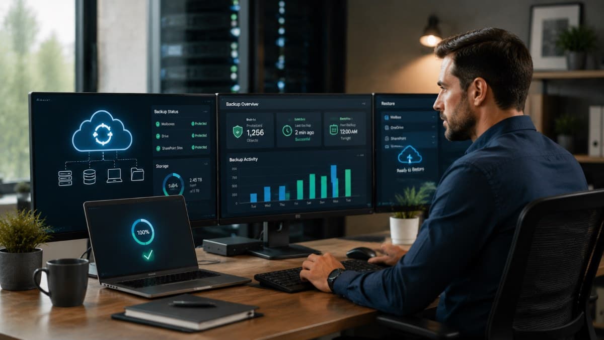 professional managing reliable cloud backup system