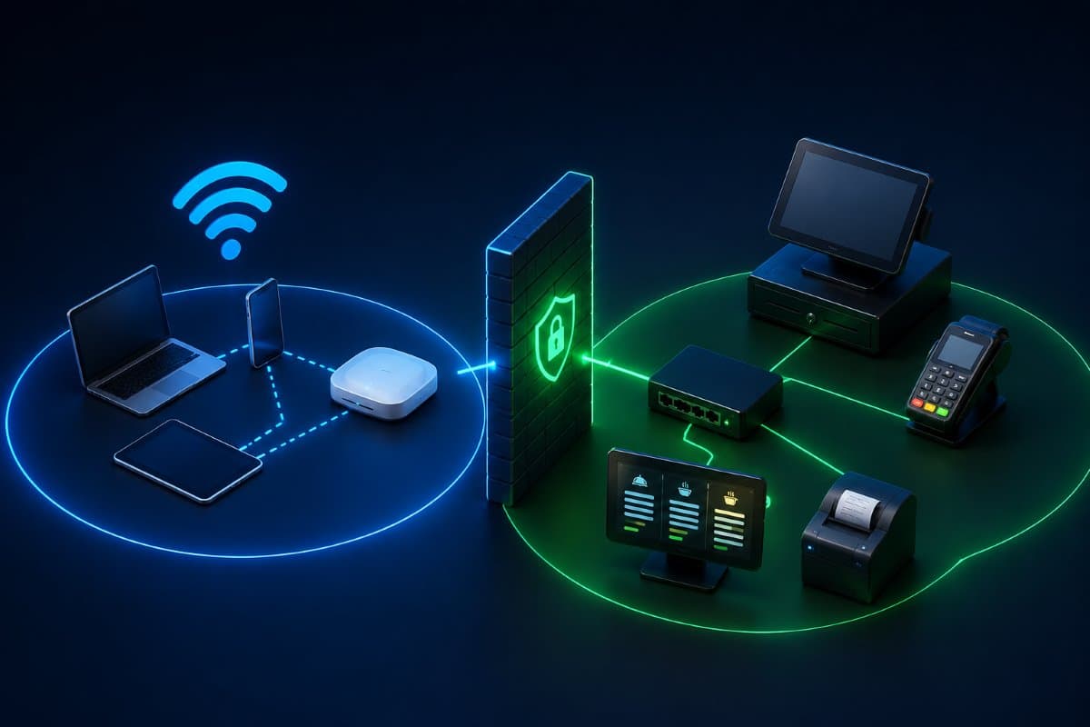 Guest WiFi separated from payment network