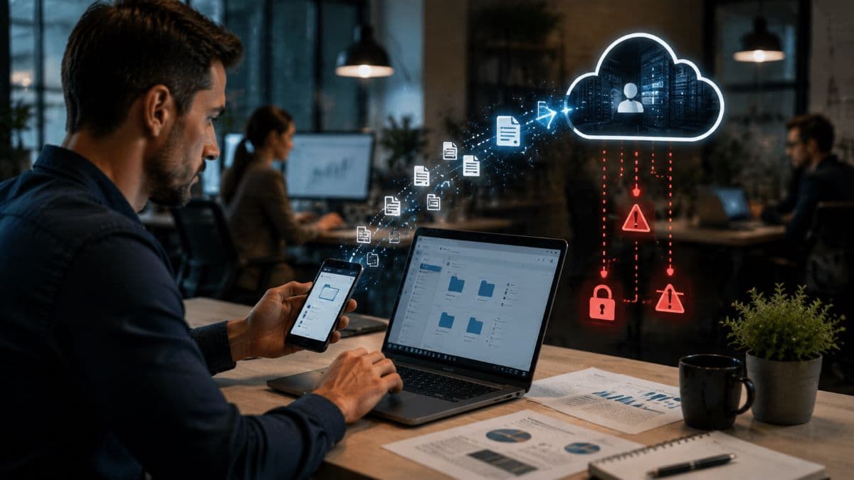 Data transfer exposing sensitive business information risks