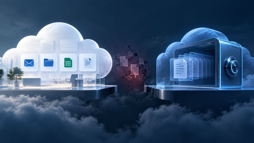 Cloud data flows to secure backup