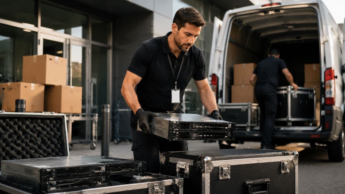 secure transport of business IT equipment