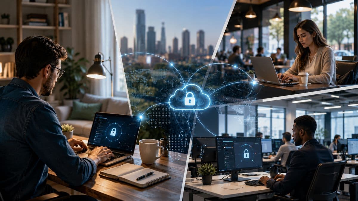 Secure remote workforce accessing business systems safely