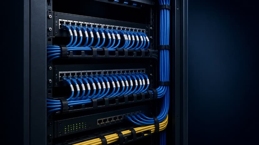 Organized structured cabling inside network rack