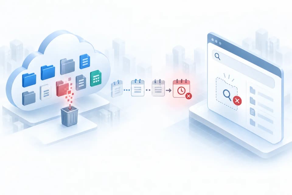 Deleted cloud files discovered too late