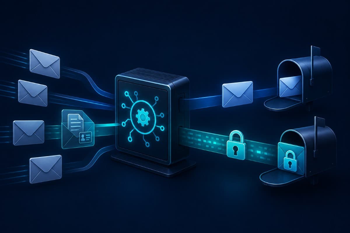 Automated rules encrypt sensitive outgoing email messages