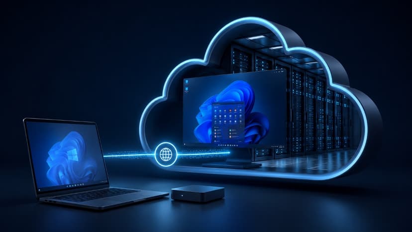 Cloud desktop running from secure data center
